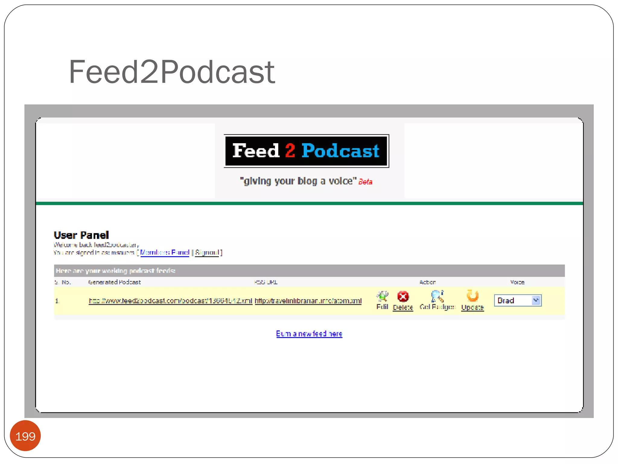 Feed2Podcast 
