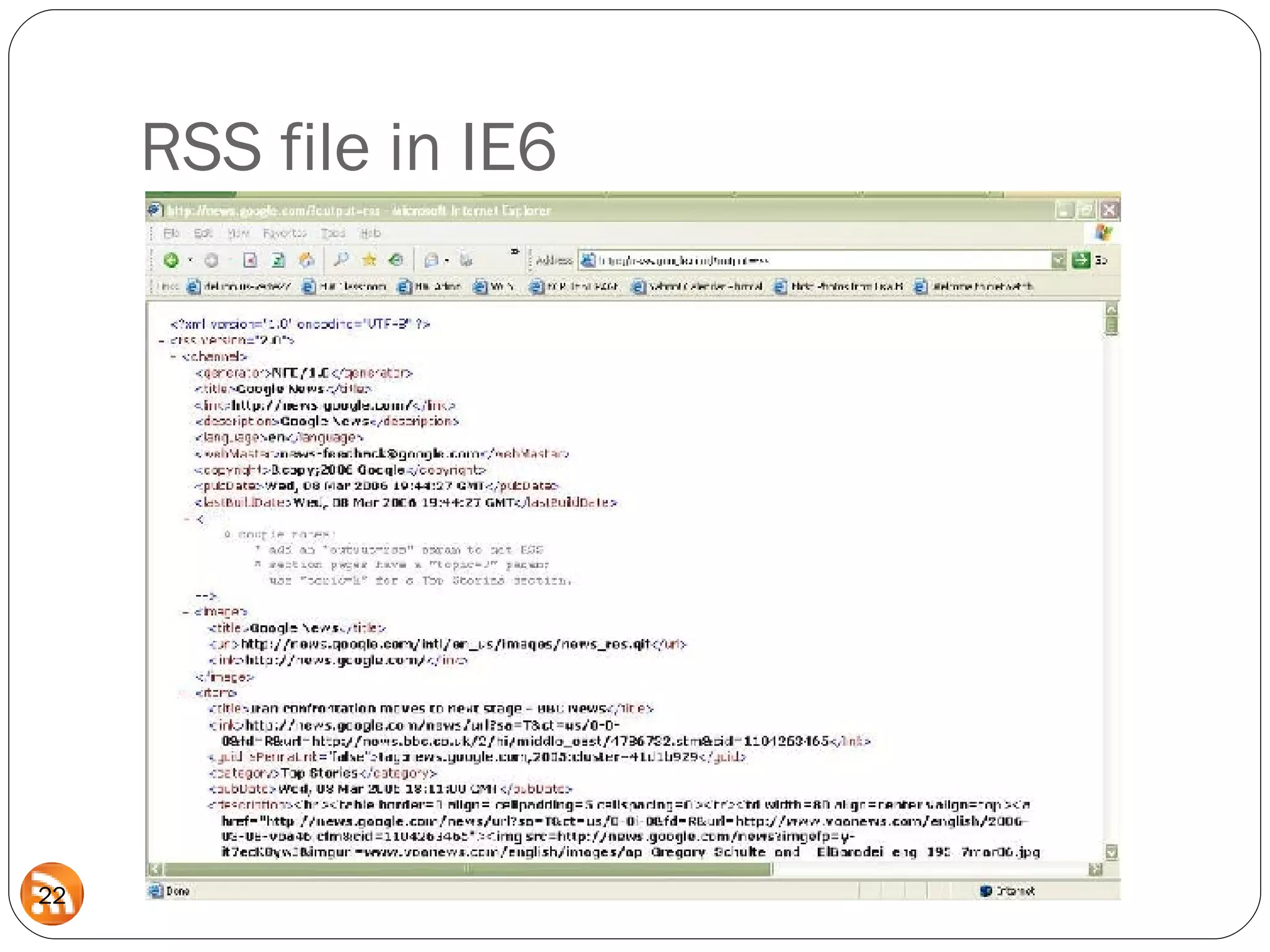 RSS file in IE6 