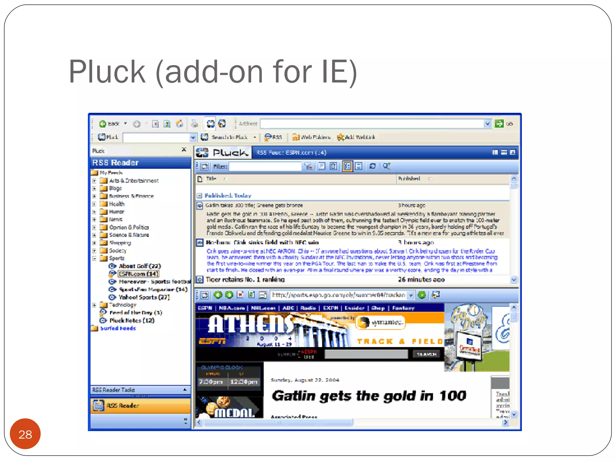 Pluck (add-on for IE) 