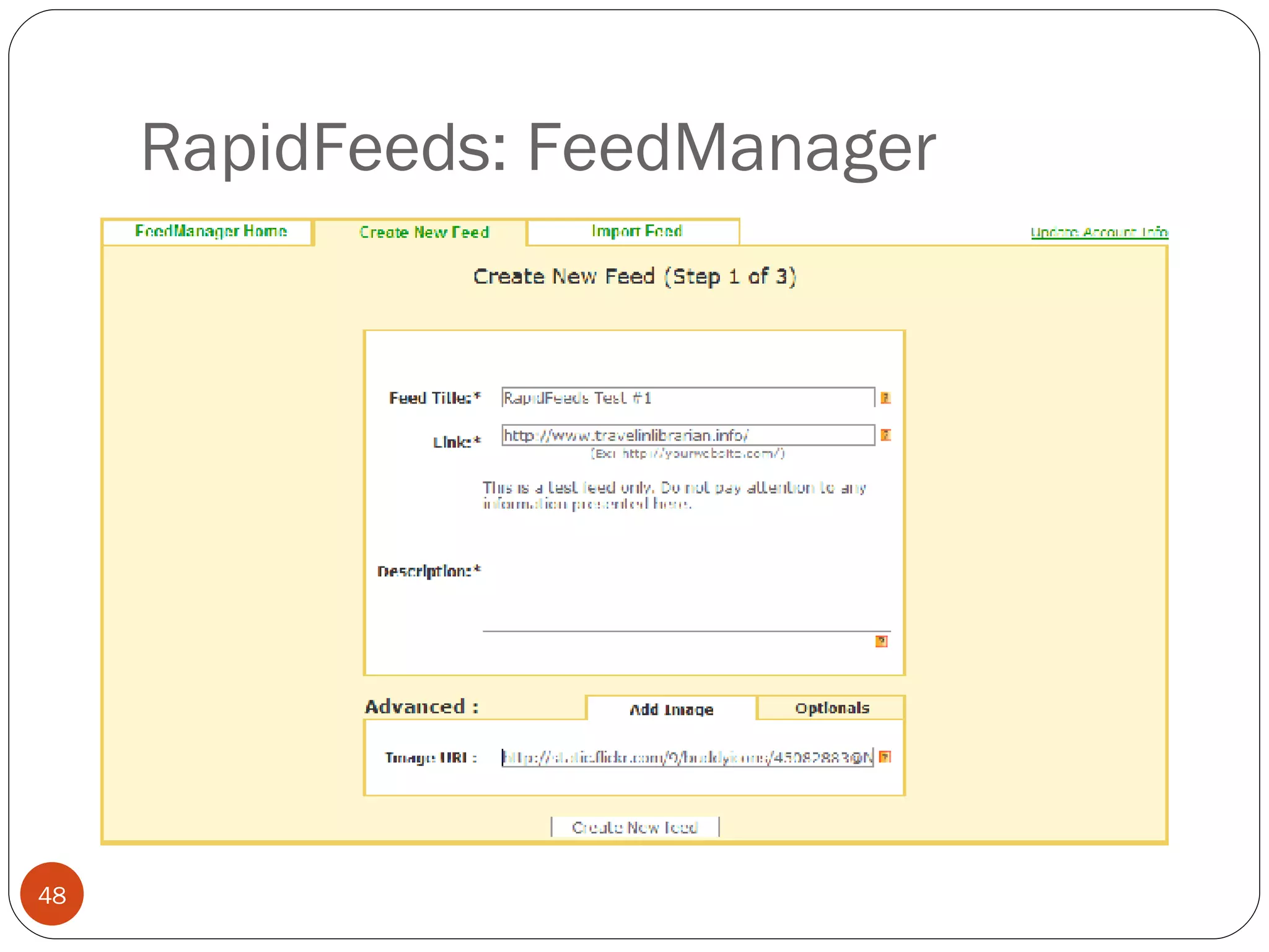 RapidFeeds: FeedManager 