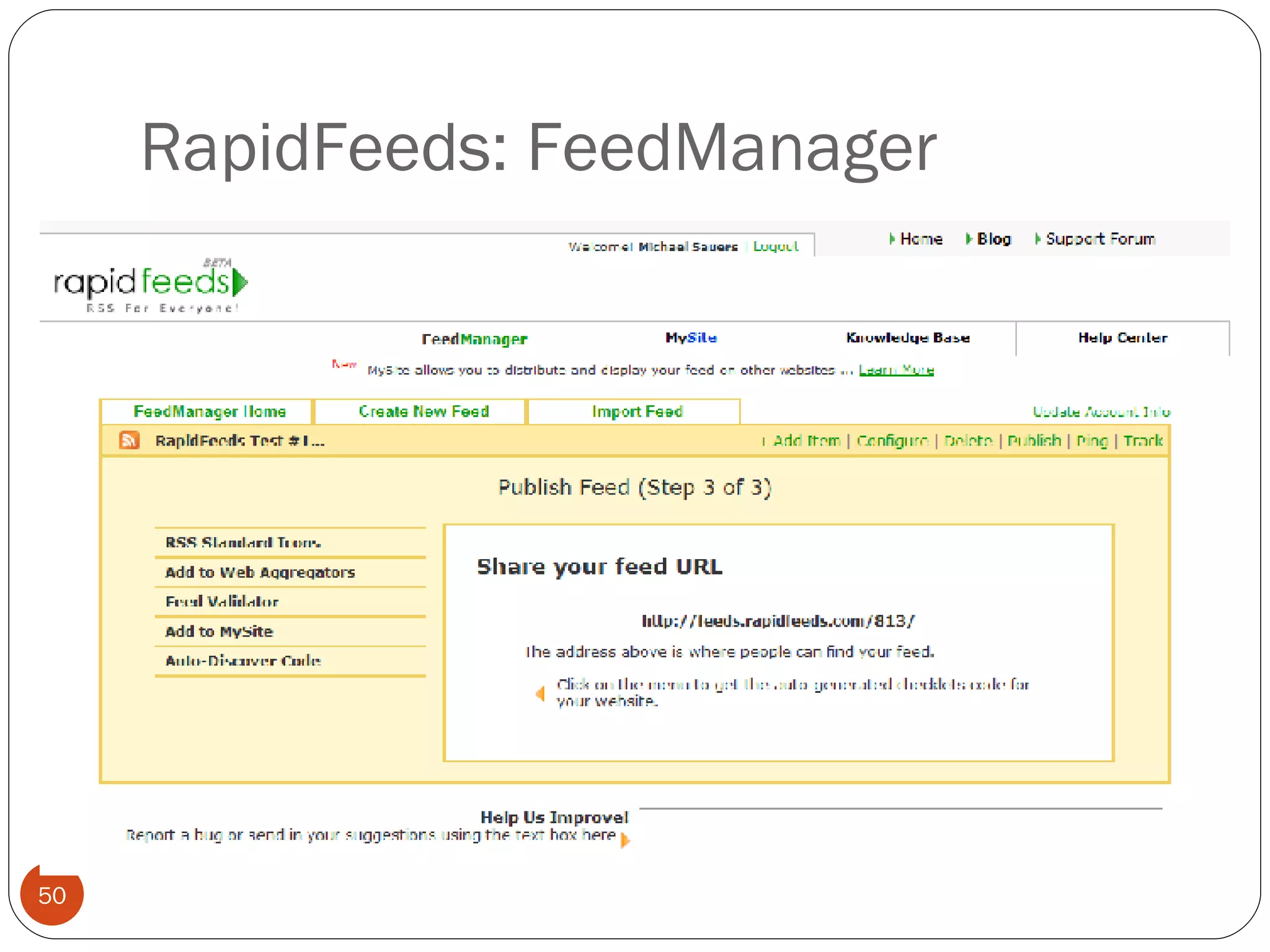 RapidFeeds: FeedManager 