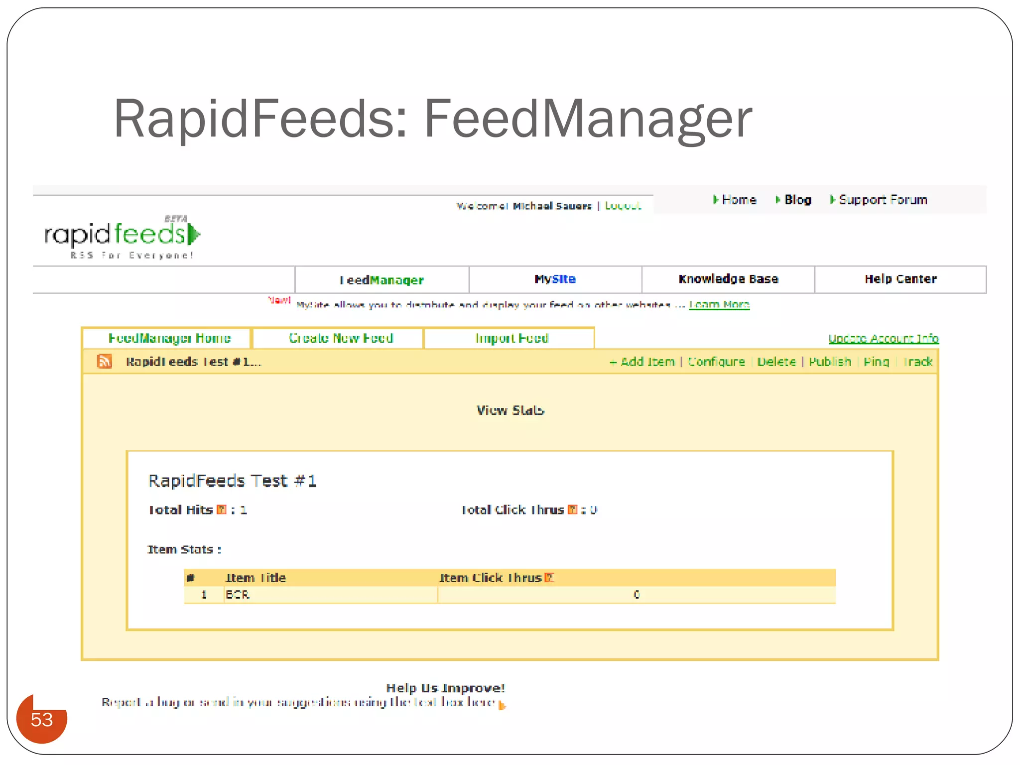 RapidFeeds: FeedManager 