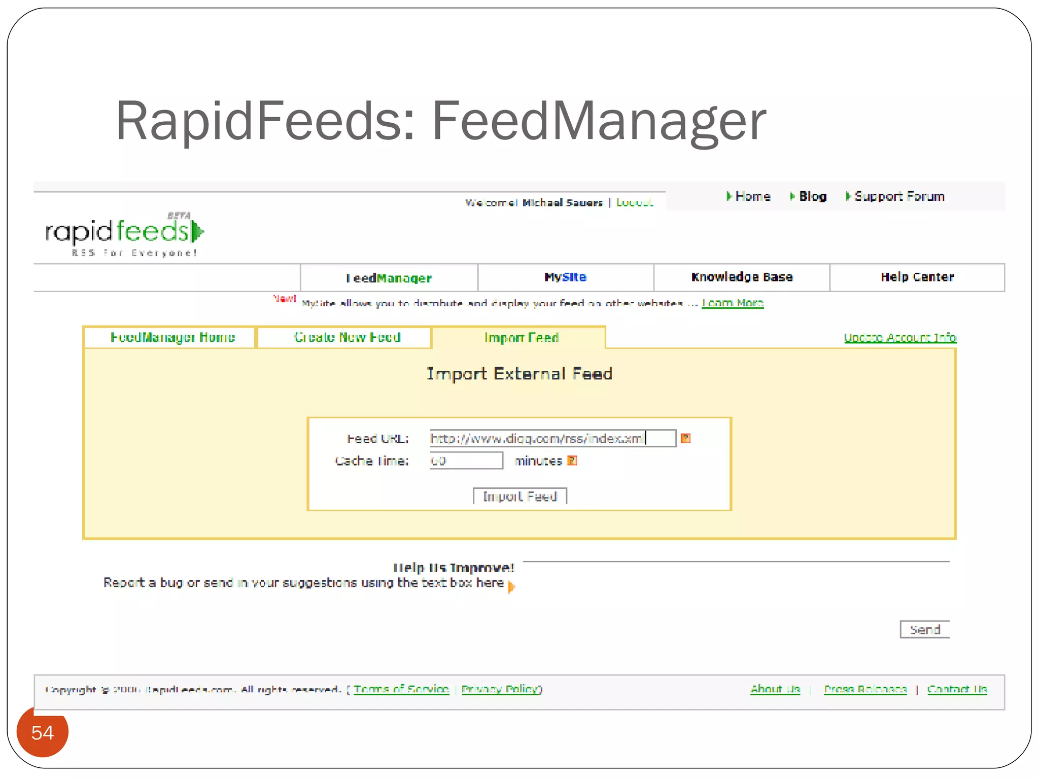 RapidFeeds: FeedManager 