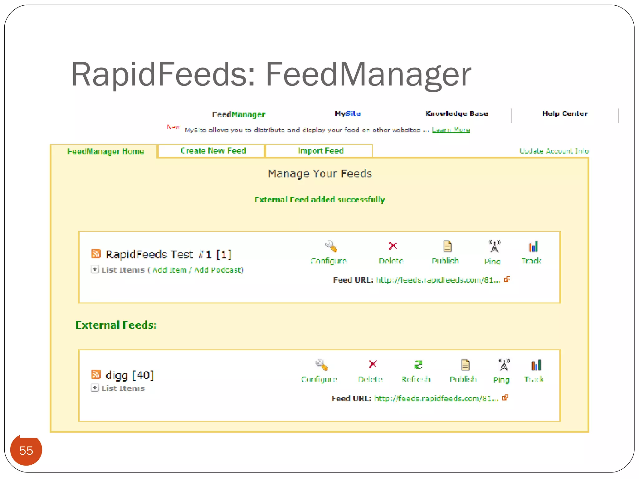RapidFeeds: FeedManager 