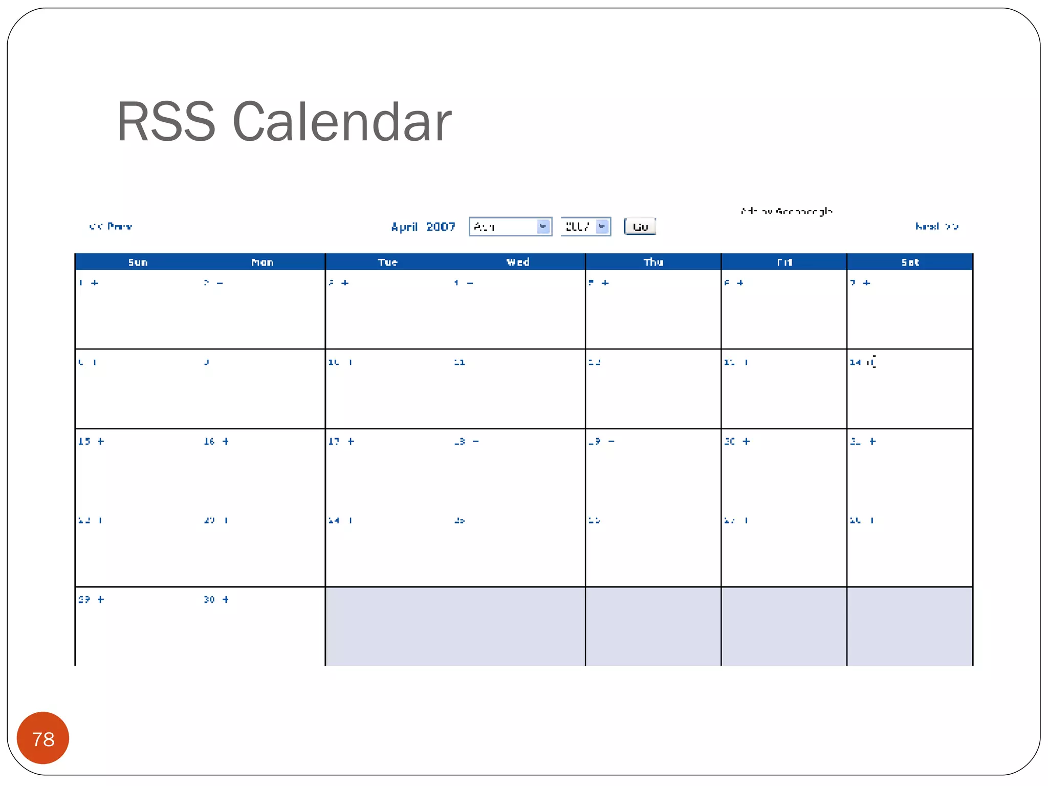 RSS Calendar 