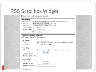 RSS Scrollbox Widget 
