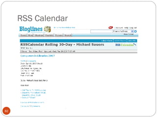 RSS Calendar 