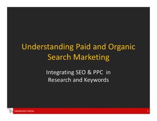 Integrating SEO & PPC Search Marketing