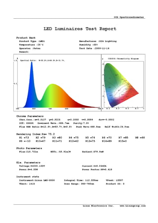 Integrating sphere-and-ccd-spectroradiometer-system
