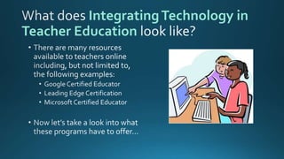 IntegratingTechnology in
Teacher Education
 