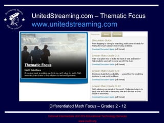 UnitedStreaming.com – Thematic Focus www.unitedstreaming.com Differentiated Math Focus – Grades 2 - 12 