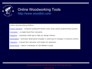 Online Woodworking Tools http://www.woodbin.com 