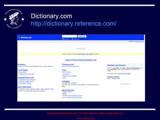 Dictionary.com http://dictionary.reference.com/   
