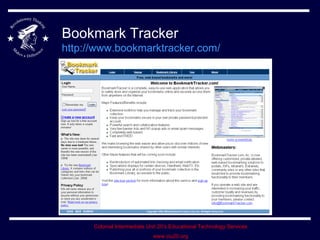 Bookmark Tracker http:// www.bookmarktracker.com / 