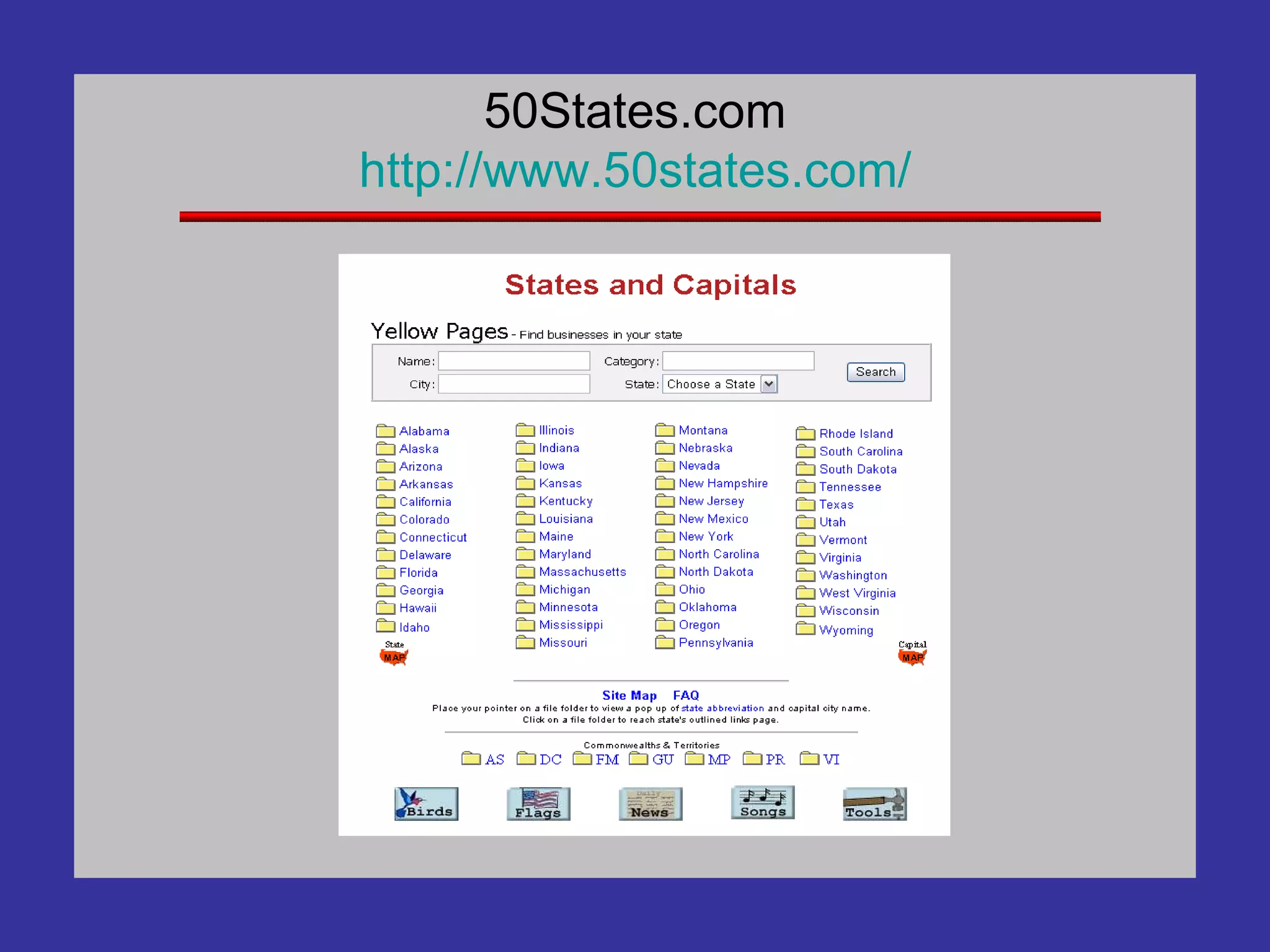 50States.com http://www.50states.com/ 