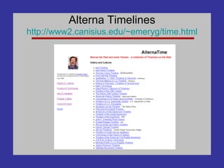 Alterna Timelines http://www2. canisius . edu /~ emeryg /time.html 
