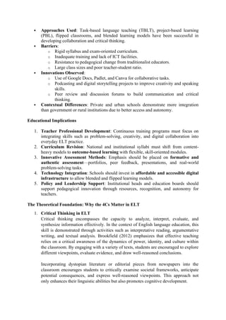 Integrating 21st Century Skills in English Language Teaching ...