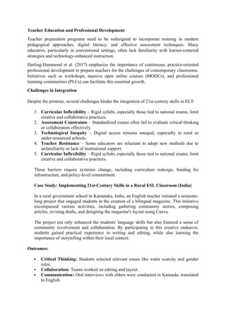 Integrating 21st Century Skills in English Language Teaching ...