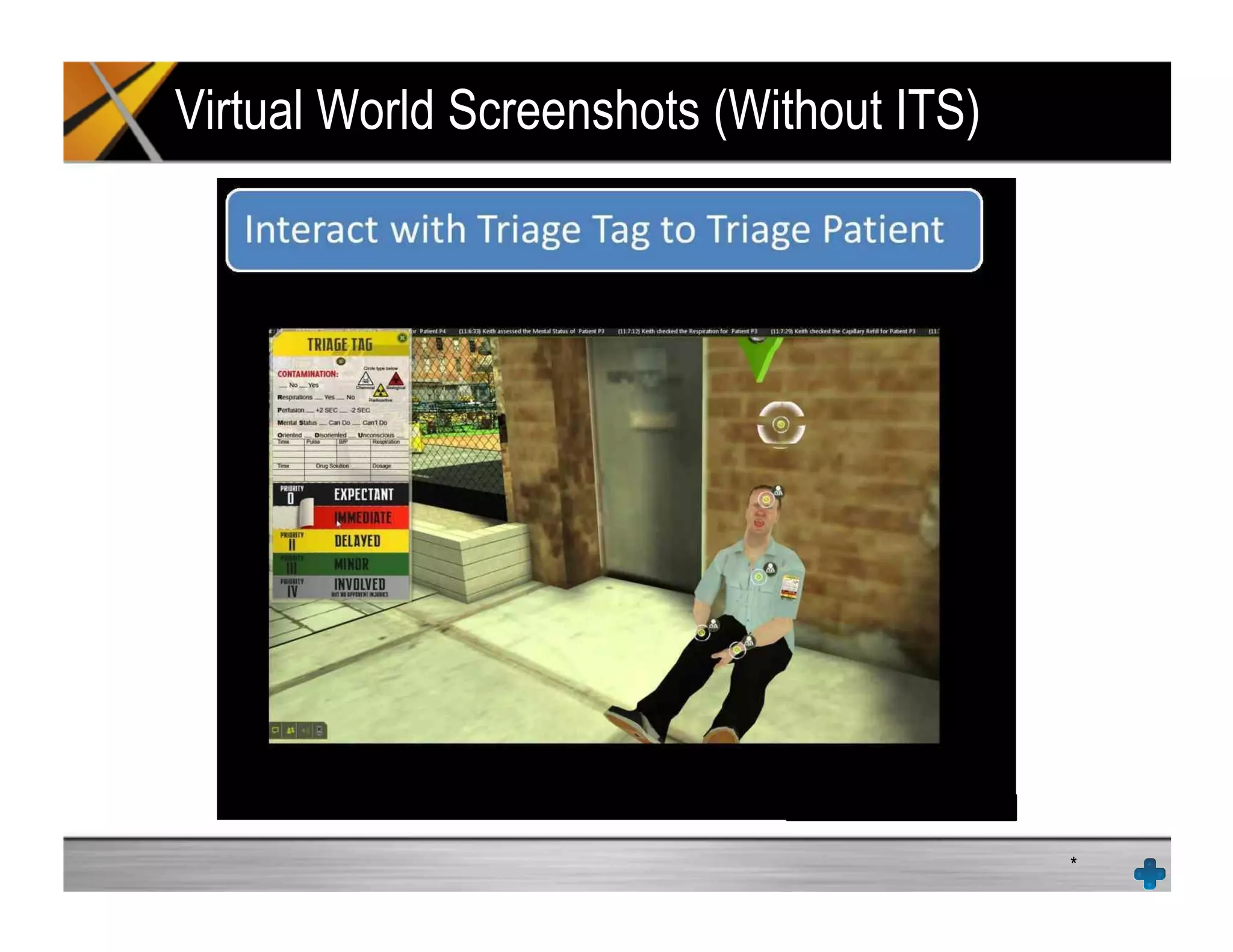 Virtual World Screenshots (Without ITS)
*
 