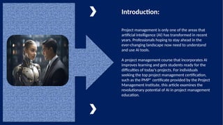 Integrating Artificial Intelligence i Project Management Course ...