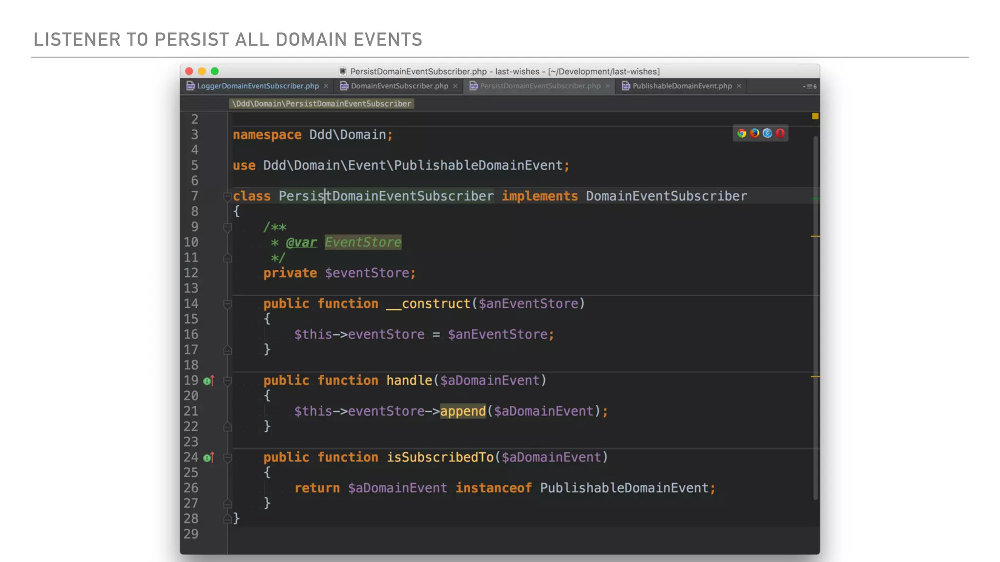 LISTENER TO PERSIST ALL DOMAIN EVENTS
 