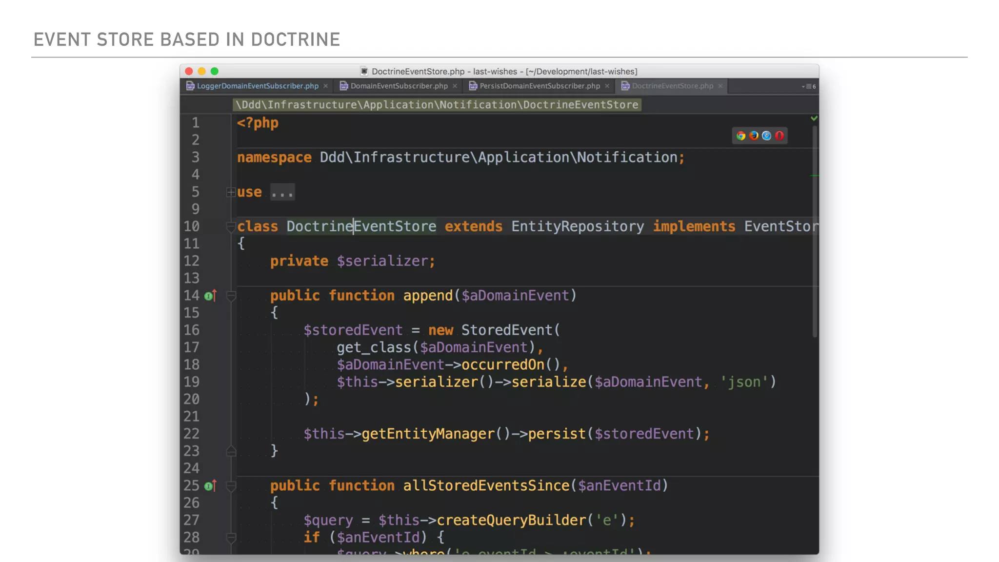 EVENT STORE BASED IN DOCTRINE
 