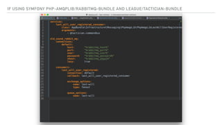 IF USING SYMFONY PHP-AMQPLIB/RABBITMQ-BUNDLE AND LEAGUE/TACTICIAN-BUNDLE
 
