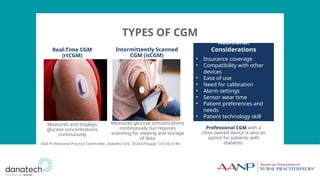 Integrating Diabetes Technology.Continuous Glucose Monitoring | PPTX