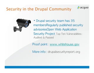 Security in the Drupal Community 

                           	                        	                   	         	         	 
                                                         	                             	                     	 
                                          	                        	                             	 
                           	                   	              	              	                              	 
                        	  	              

                   	                 	                                                                

                   	            	                                                                     	 
 