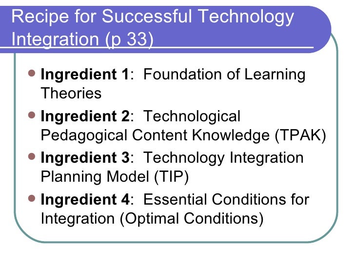 integrating educational technology into the
