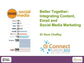 Better Together:
Integrating Content,
Email and
Social Media Marketing

Dr Dave Chaffey




                  1
 