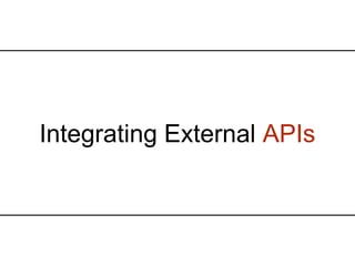 Integrating External APIs
 