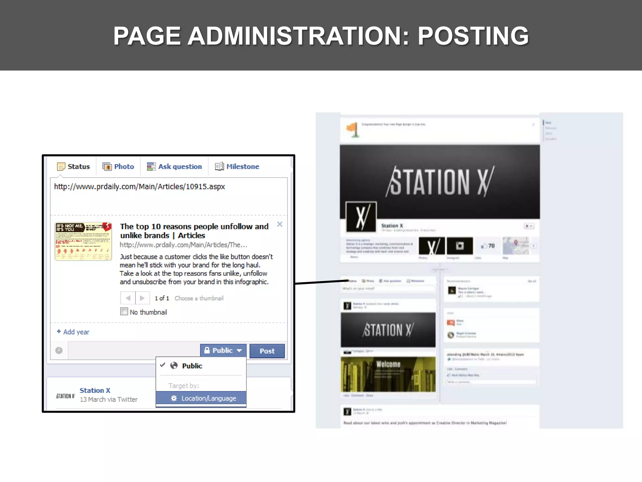 PAGE ADMINISTRATION: POSTING
 