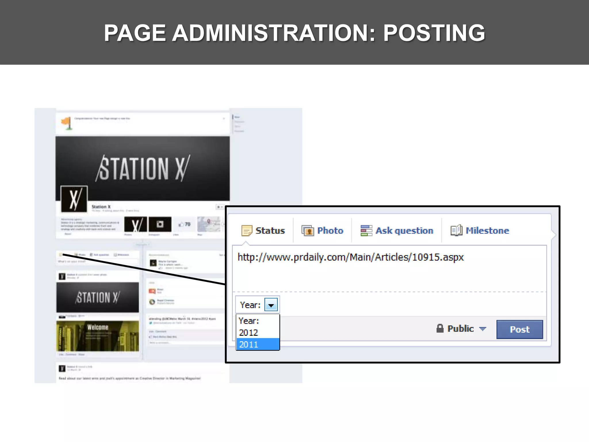 PAGE ADMINISTRATION: POSTING
 