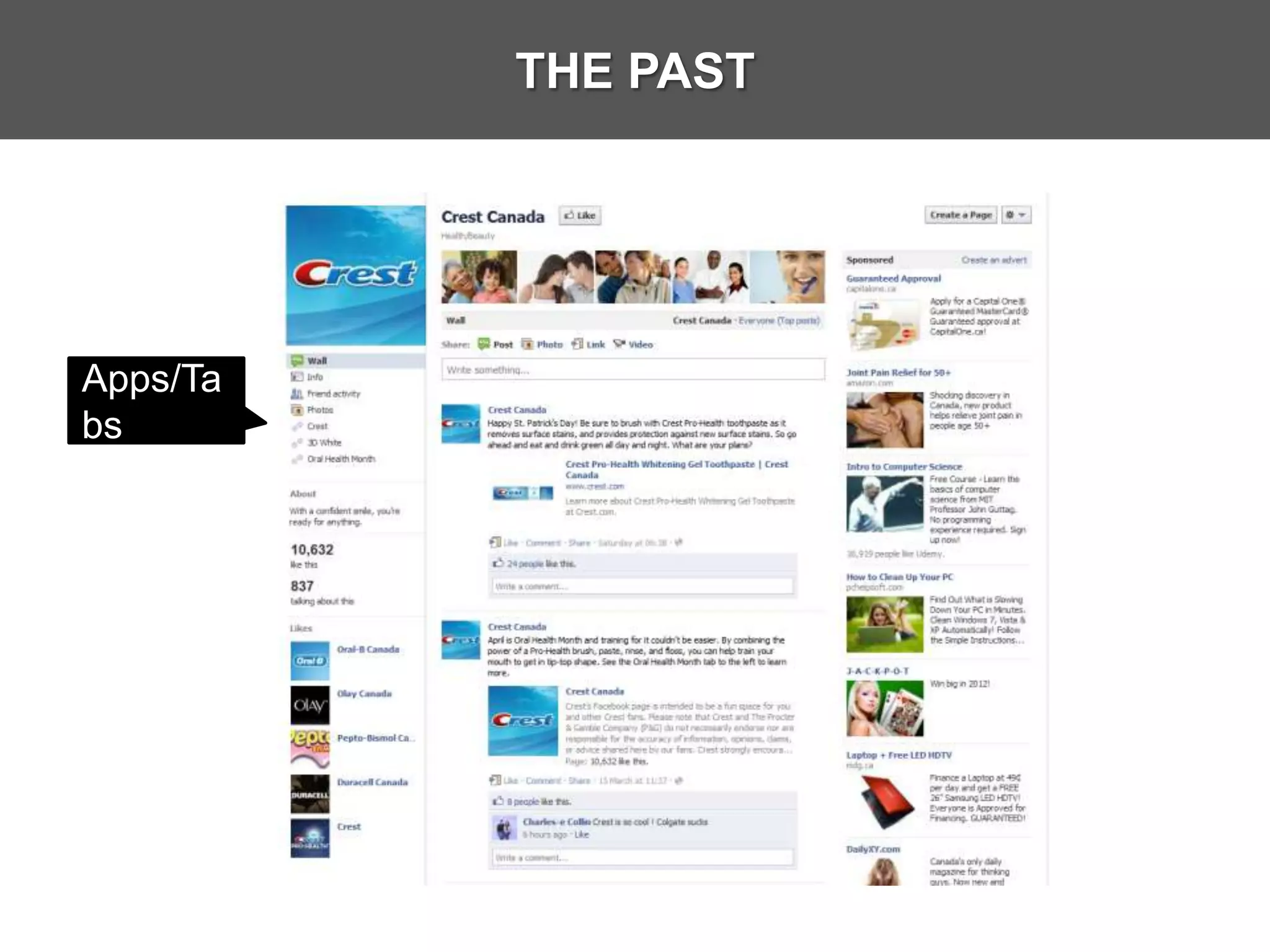 THE PAST




Apps/Ta
bs
 