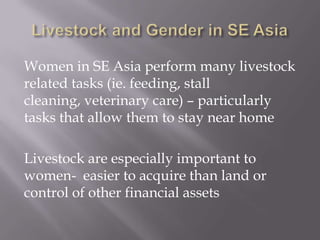 Integrating gender into livestock programs in Southeast Asia