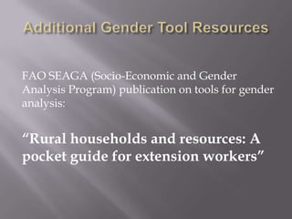 Integrating gender into livestock programs in Southeast Asia