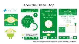 About the Green+ App
https://play.google.com/store/apps/details?id=com.mytenten.sunpo&hl=jp
 