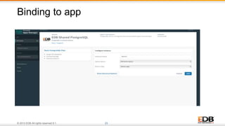 © 2013 EDB All rights reserved 8.1. 23
Binding to app
 