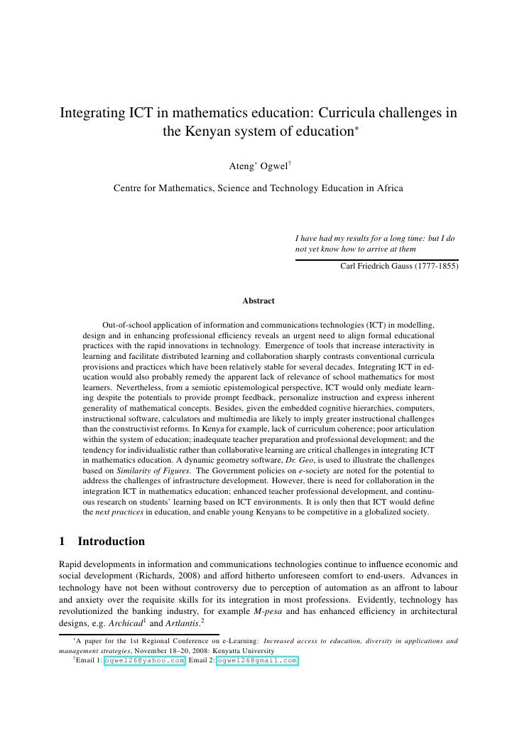 Integrating Ict In education