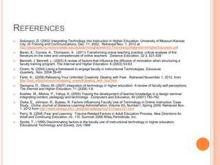 Technology References Integrating innovative technology into the curriculum | PPTX