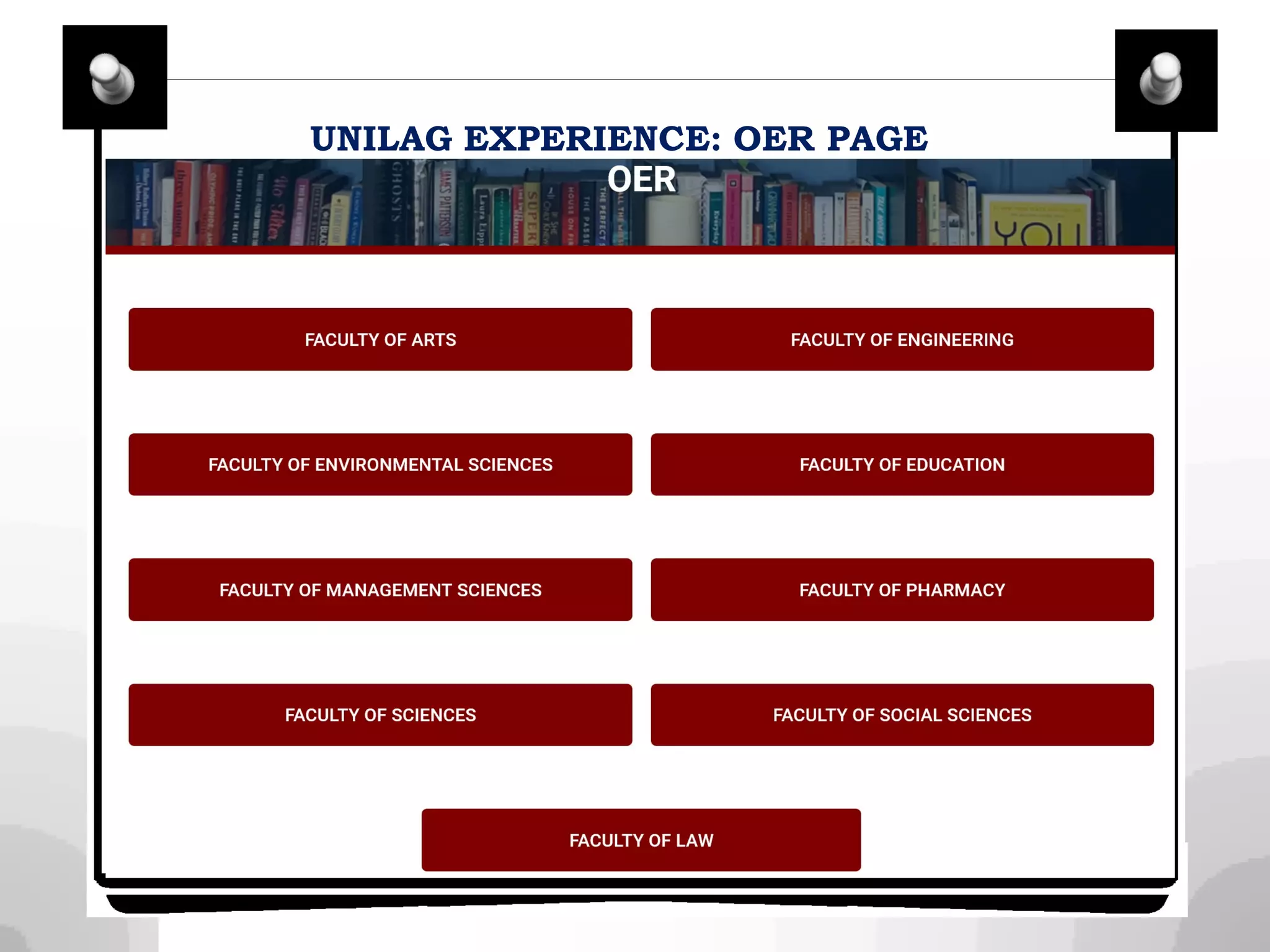 UNILAG EXPERIENCE: OER PAGE
 