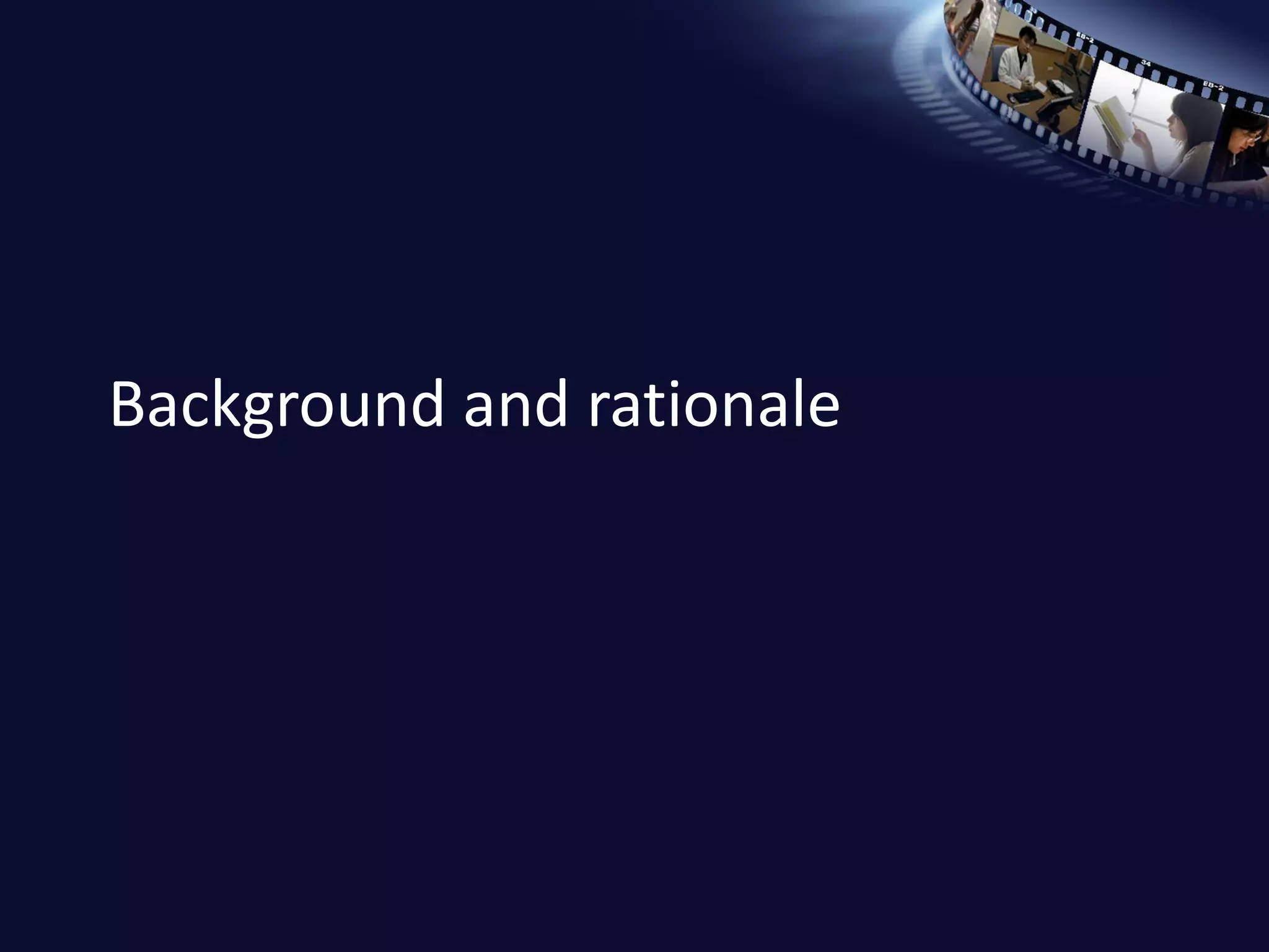 Background and rationale 