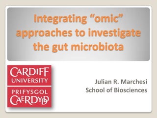 Integrating “omic”
approaches to investigate
   the gut microbiota

                Julian R. Marchesi
             School of Biosciences
 