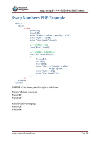 Integrating php with embedded system - IOT | PDF