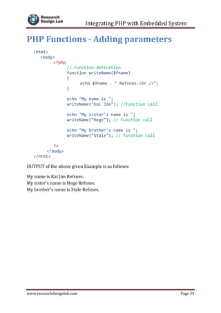 Integrating php with embedded system - IOT | PDF