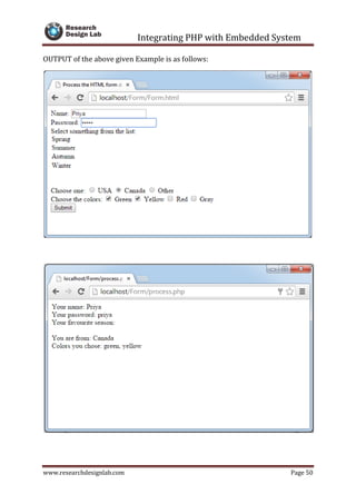 Integrating php with embedded system - IOT | PDF