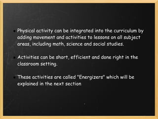 Integrating Physical Education In The Classroo | PDF