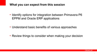 Integrating primavera p6 with oracle erp which technology path is right ...