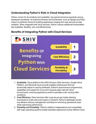 USA Developer’s Guide to Python and Cloud Services Integration | PDF